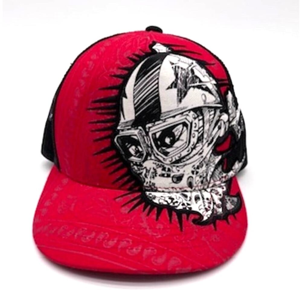 Fly Racing Baseball Cap Hat Red with Black Mesh Snapback OSFA